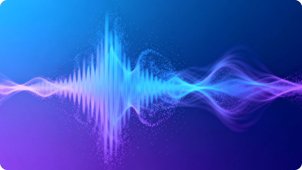 Buntes Schallwellenmuster, das Audio und Tontechnik darstellt.
