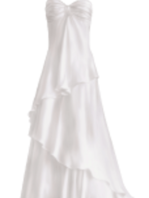 Un vestido midi blanco sin mangas, plantilla para el intercambio de ropa de IA.