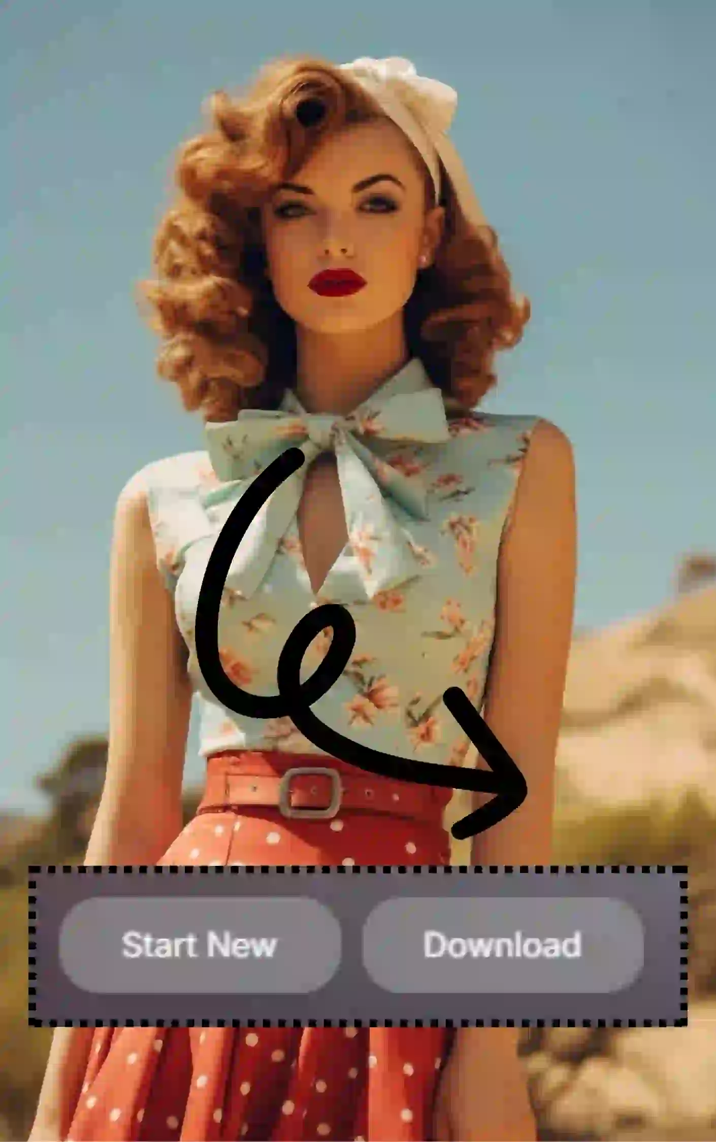 AI Image Enhancer Tutorial Step 3: Finally, click download to save the enhanced photo.