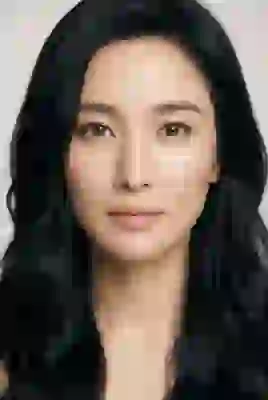 Portrait of an Asian beauty with black hair. Template for AI image to image.