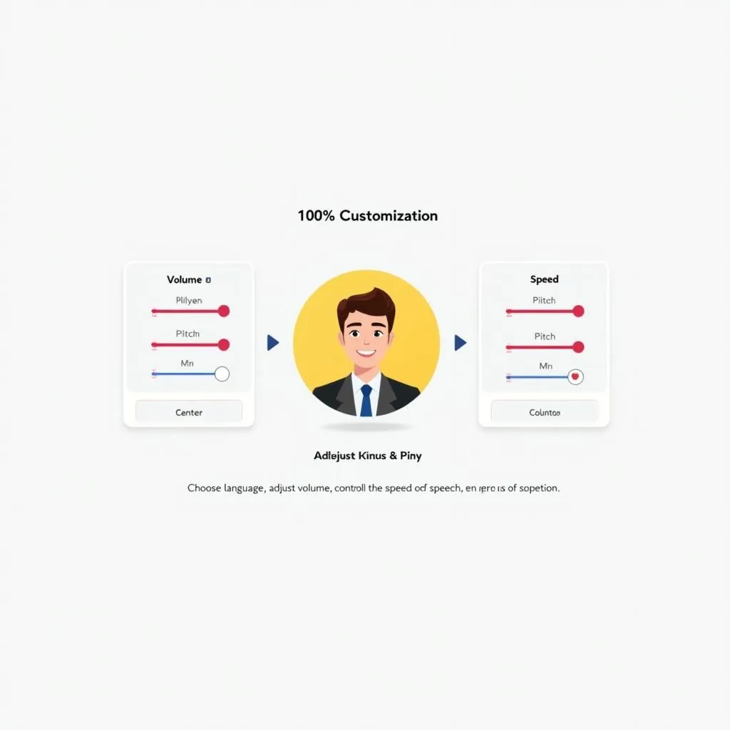 AI Voice Swapper Prise en charge Ajuster le volume vocal, la vitesse dans les options de personnalisation.