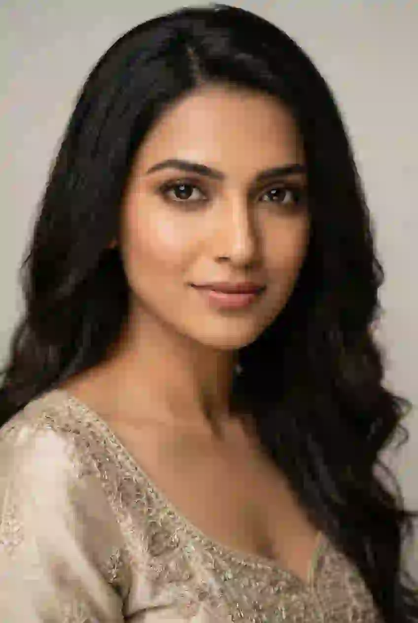 Portrait of a South asian beauty. Template for AI baby filter.