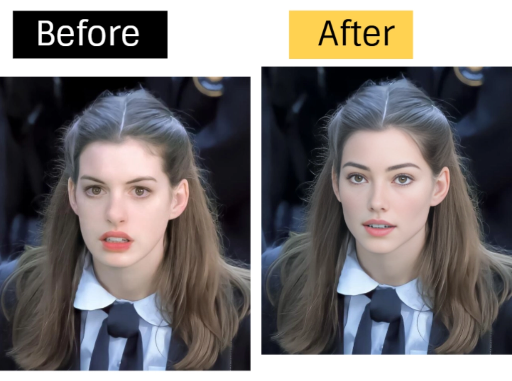 Anne Hathaway ile yüz takası.