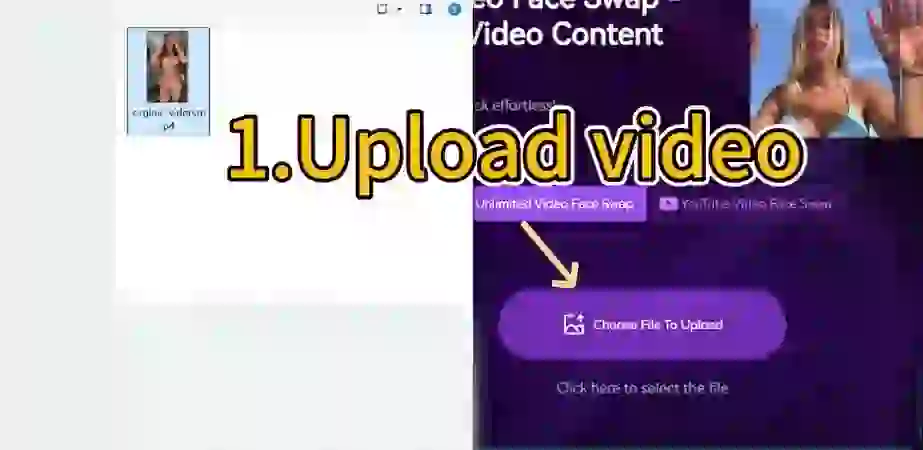 The interface is designed for upload video. The interface is designed for upload video.